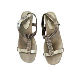 Kelly & Katie Rhinestone Sandals Sz 8 Sparkle